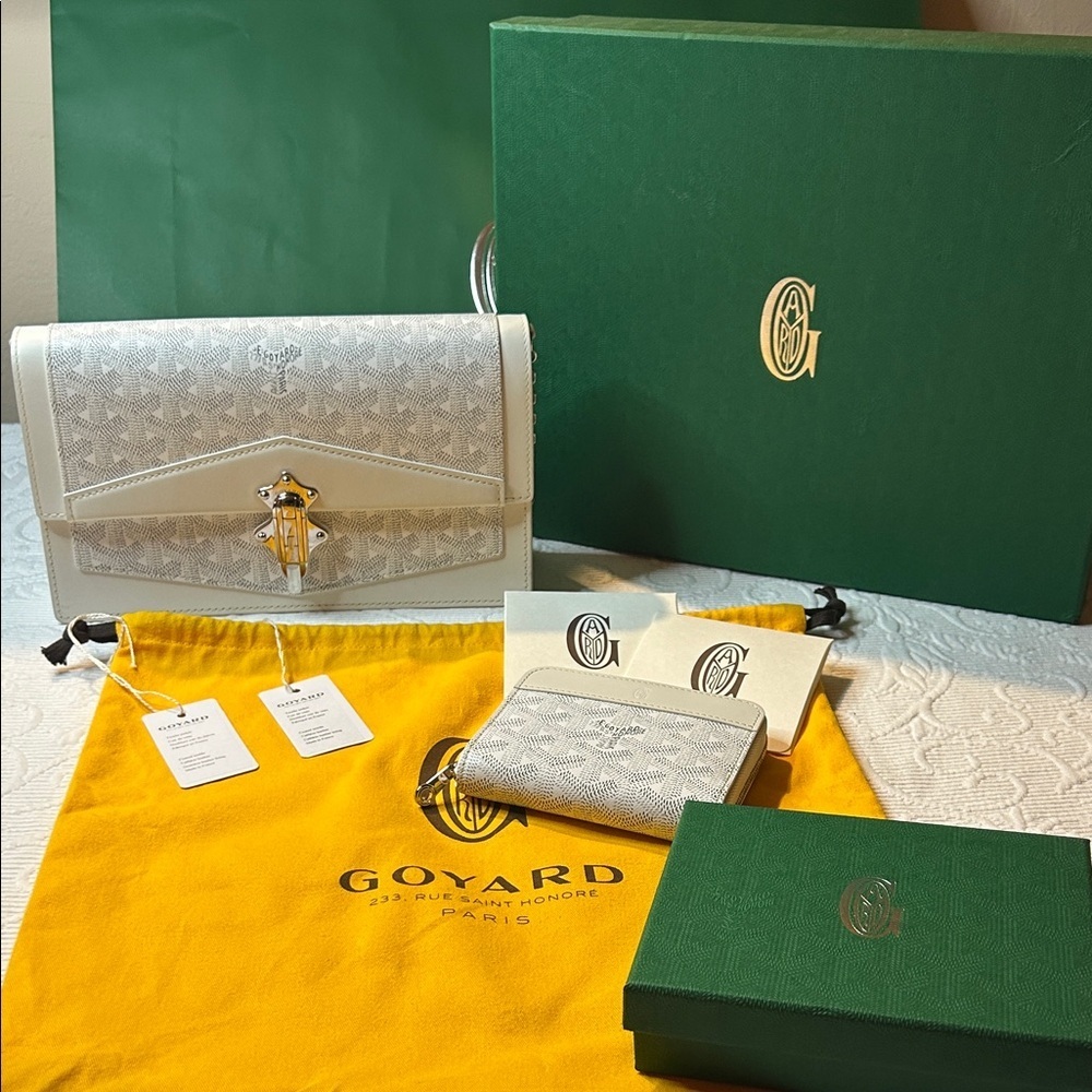 Goyard Duchesse Marie Caroline Shoulder Bag and Wallet. New Condition.
